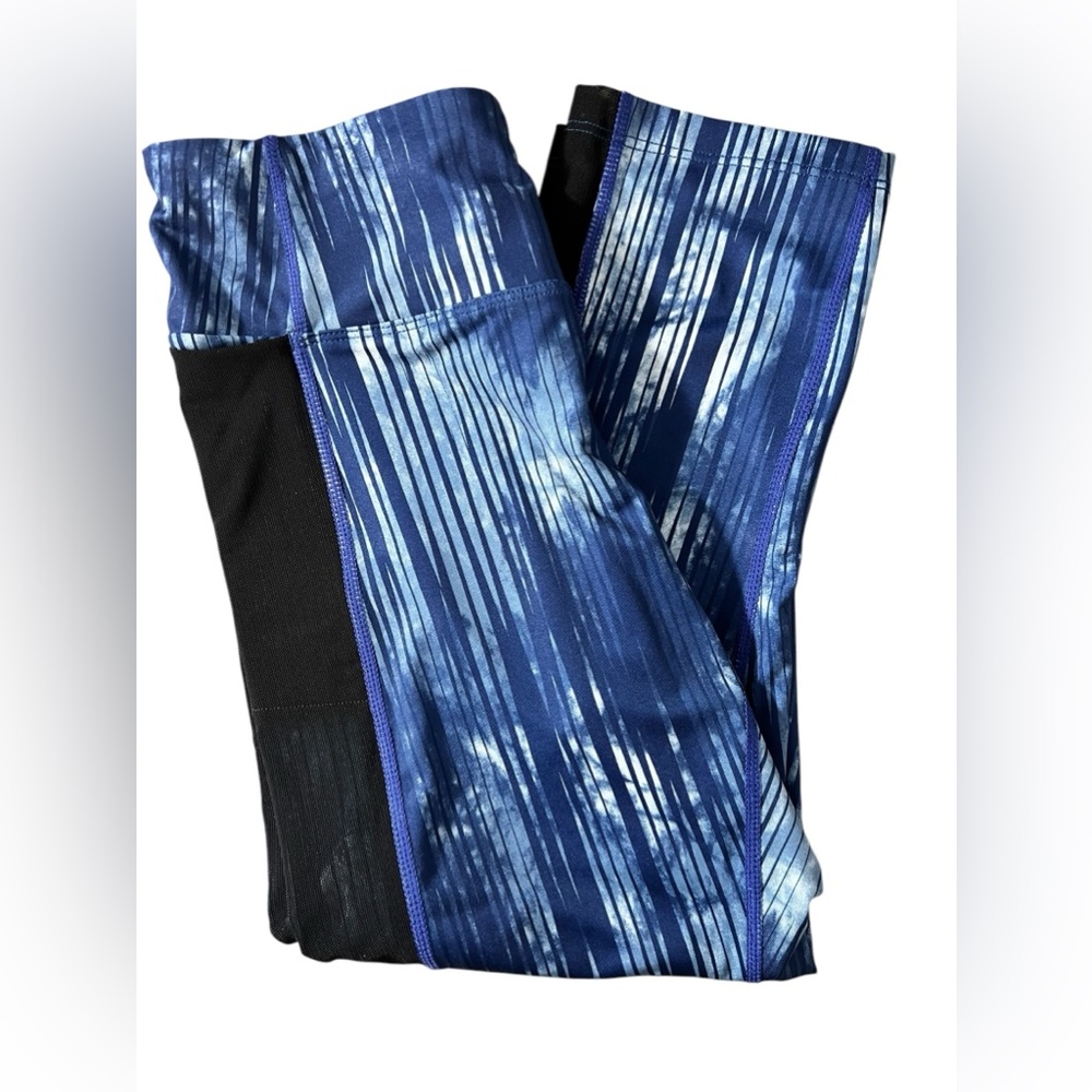 Asics‎ Women's Kate Pocket Capri Leggings workout training black blue size small